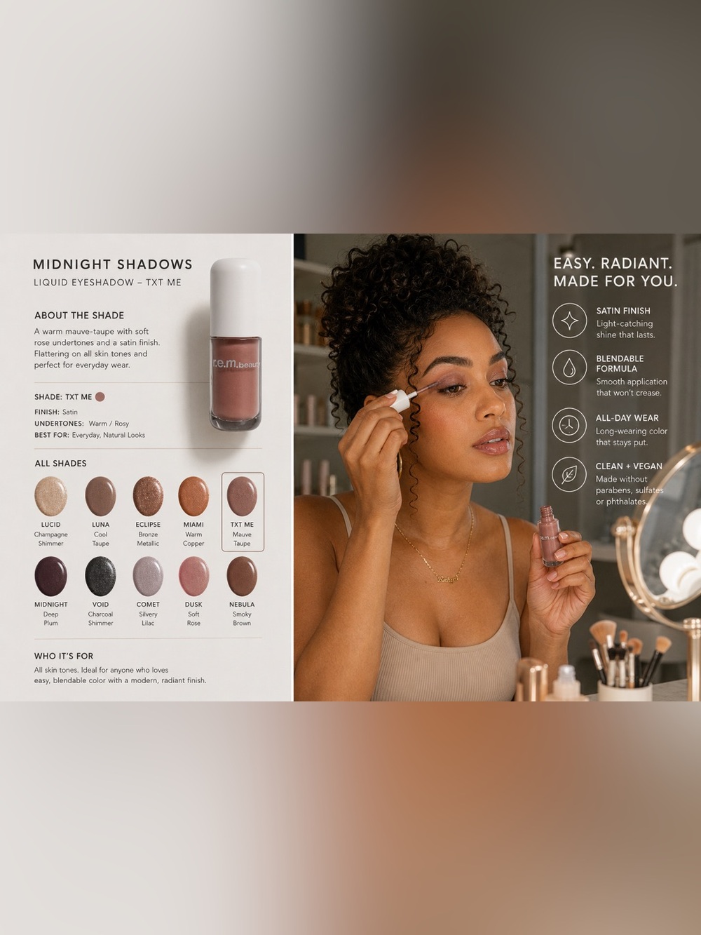 r.e.m. beauty Midnight Shadows Liquid Eyeshadow – TXT Me